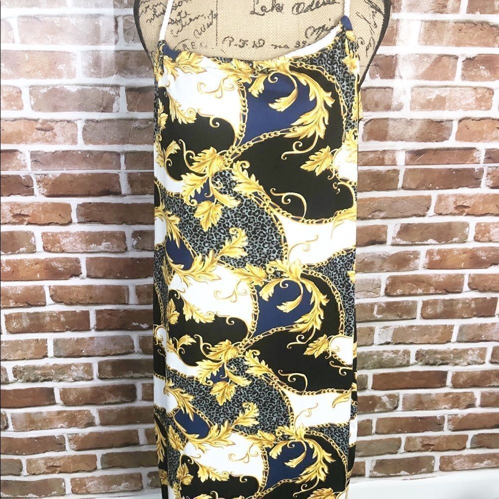 Rouge Collection Parsley Style Sleeveless Dress XL